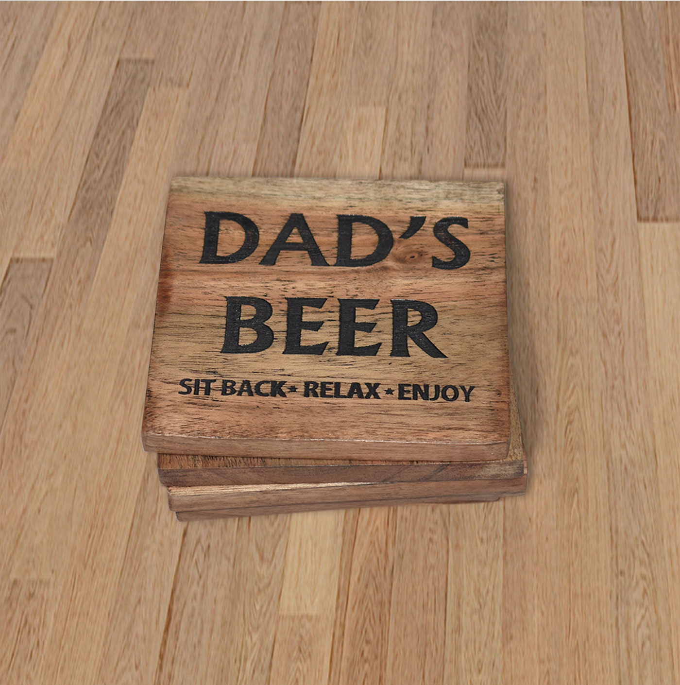 Wooden Engraved Coaster Set (GD1590)