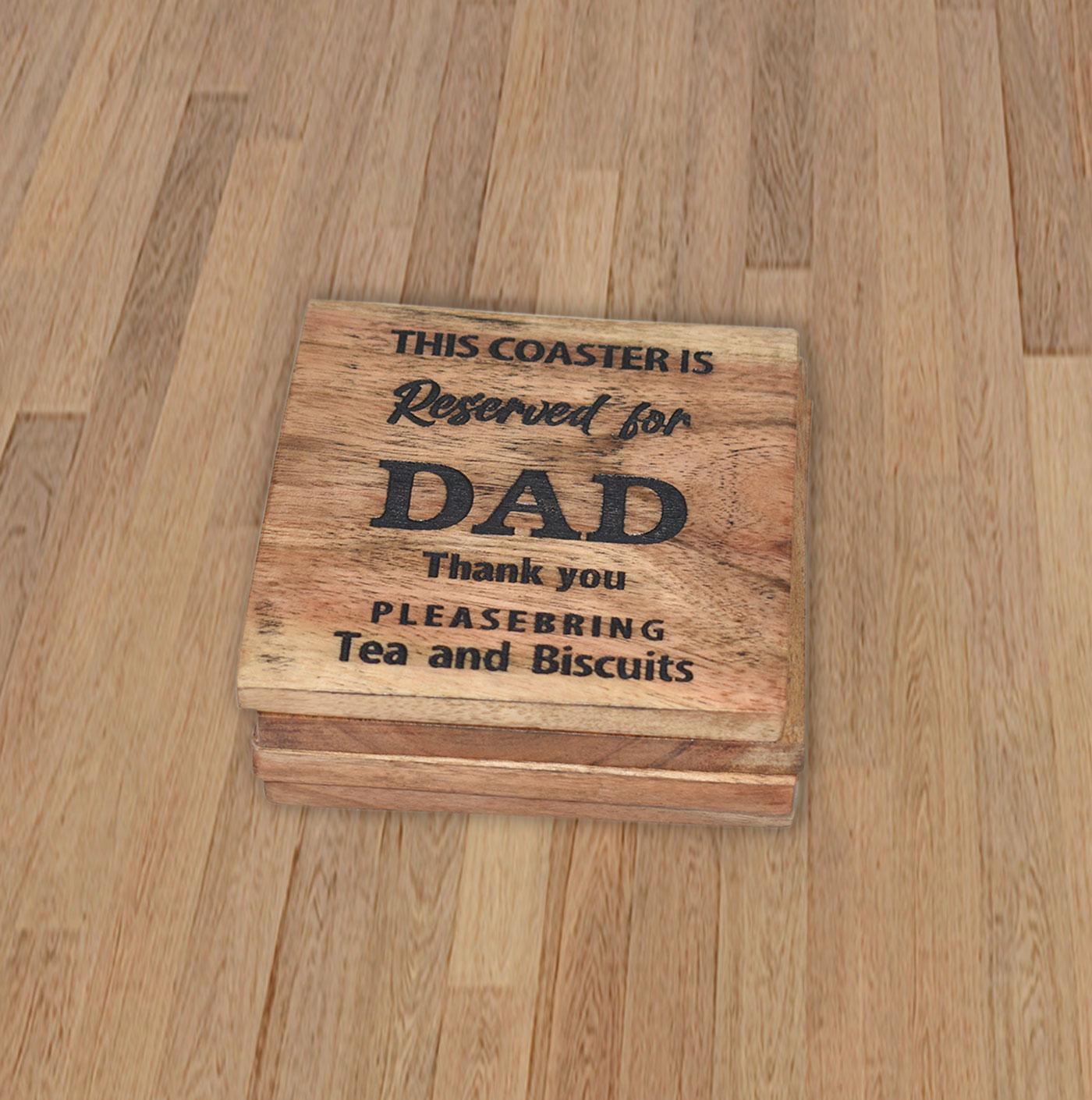 Wooden Engraved Coaster Set (GD1587)