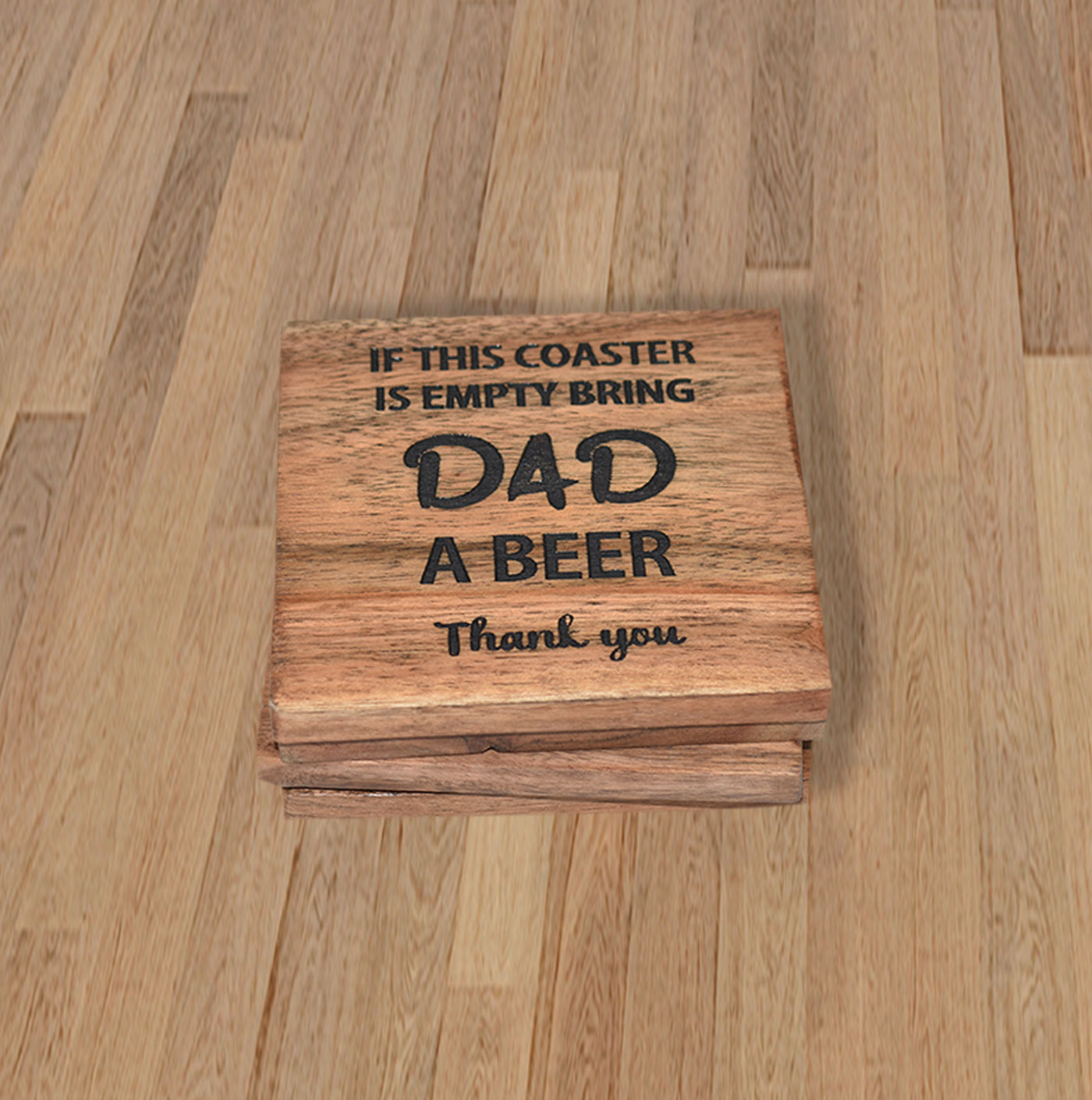 Wooden Engraved Coaster Set (GD1589)