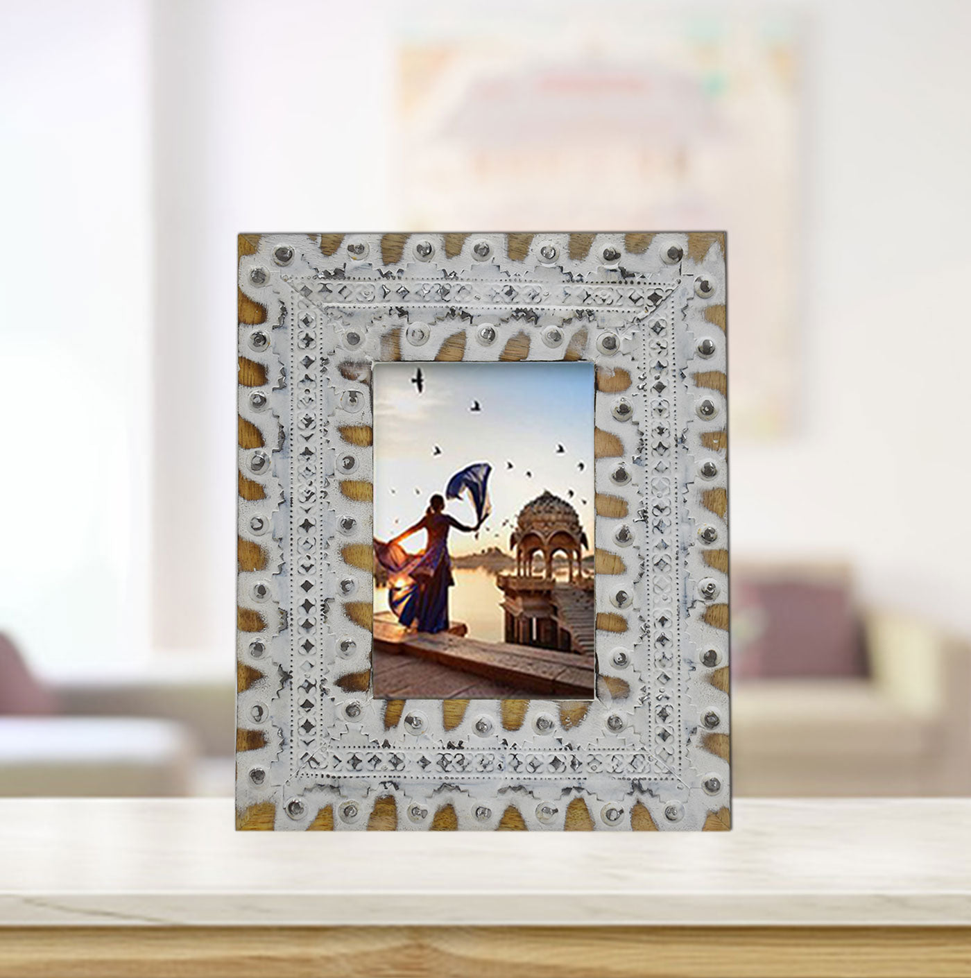 Wooden Carved Vintage Photo Frame (GD1520)