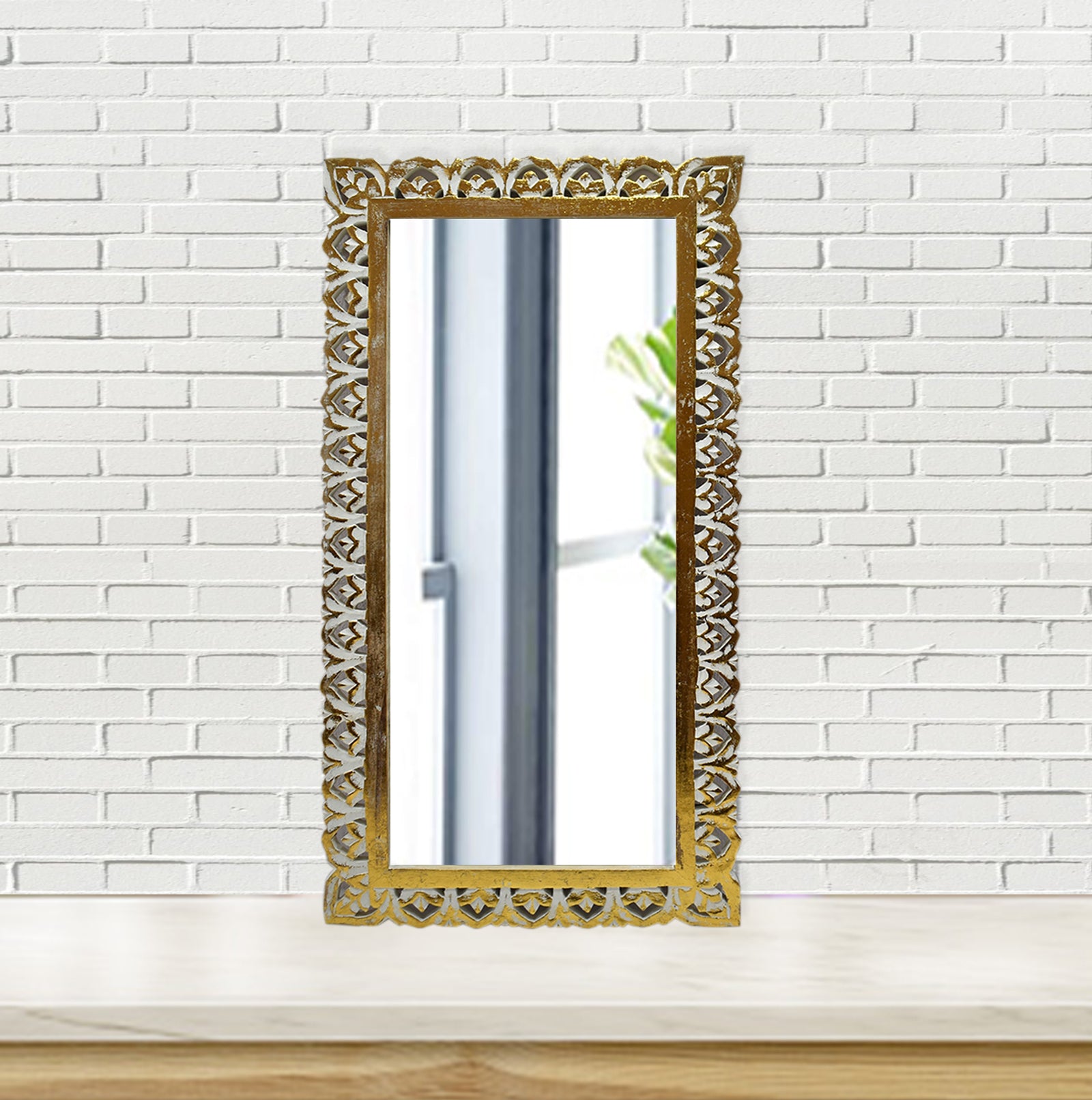 Wooden Carved Wall Mirror (GD1611)