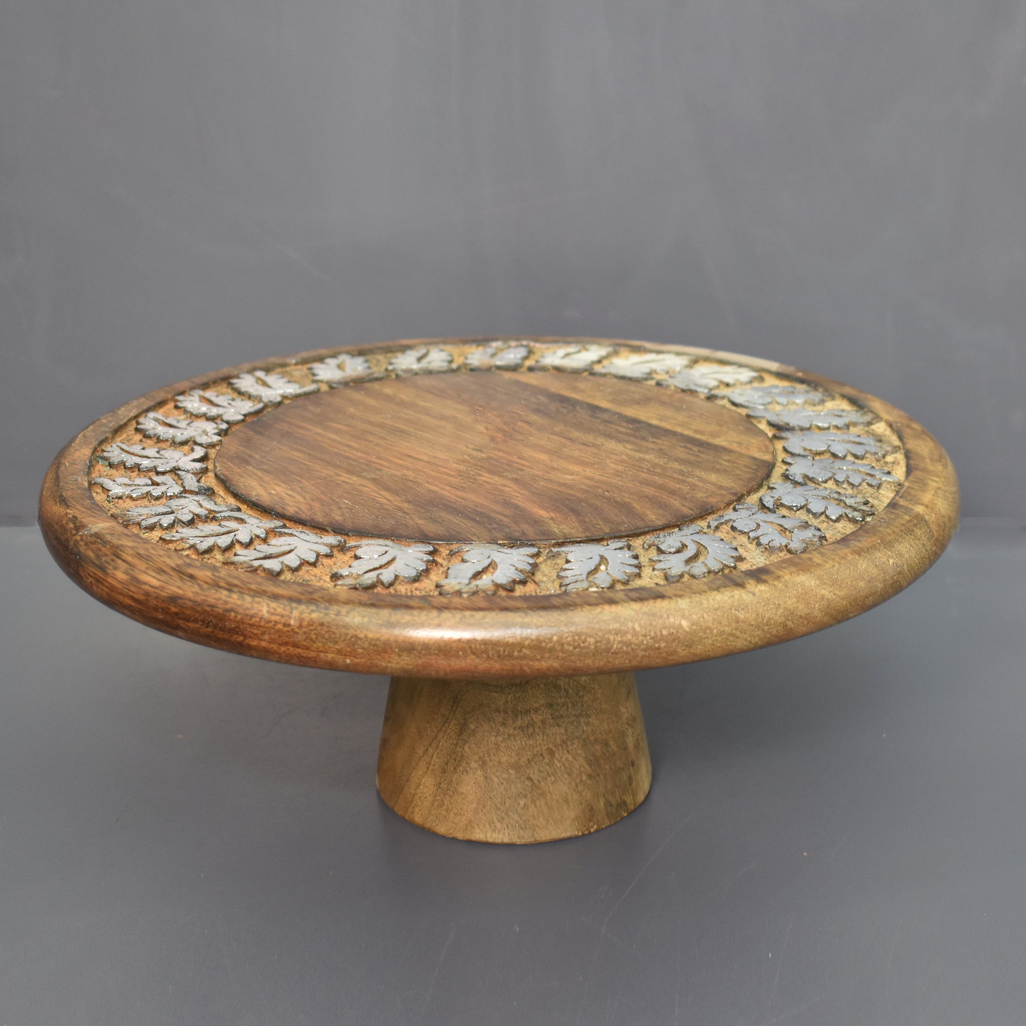 Wooden Carved, Cake Stand (GD1789)