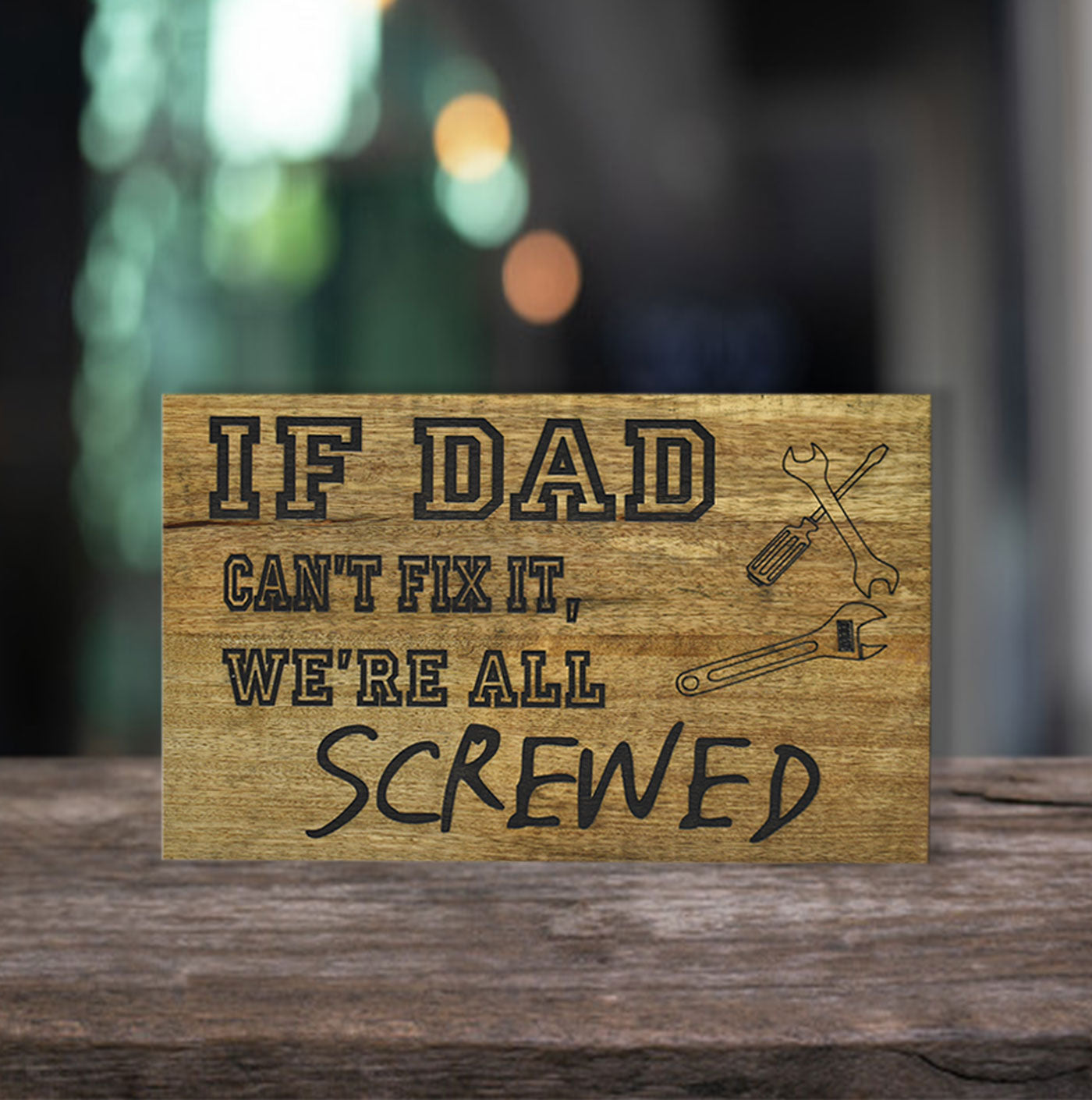 Wooden Engraved Signage (GD1583)