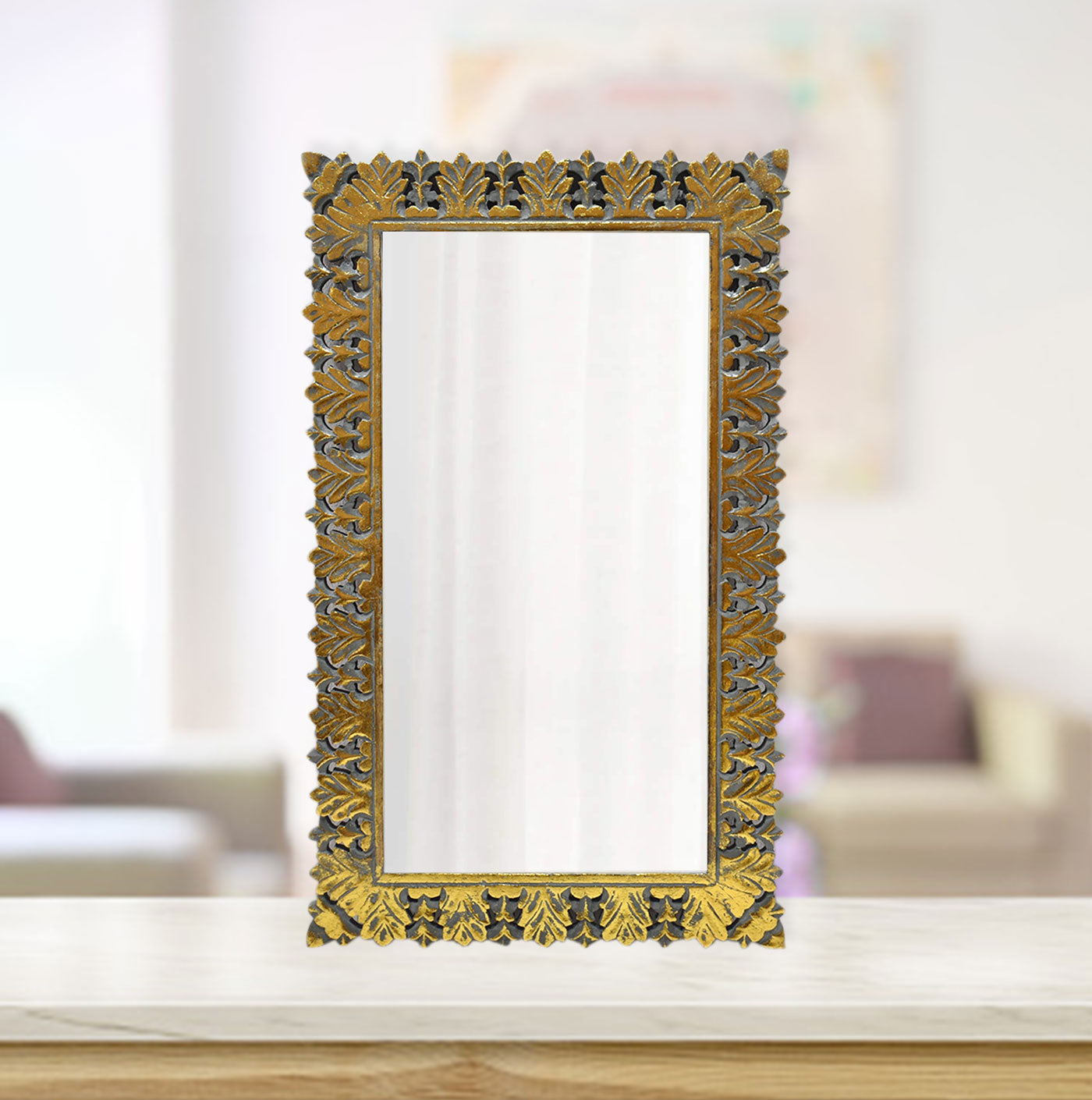 Wooden Carved Wall Mirror (GD1615)