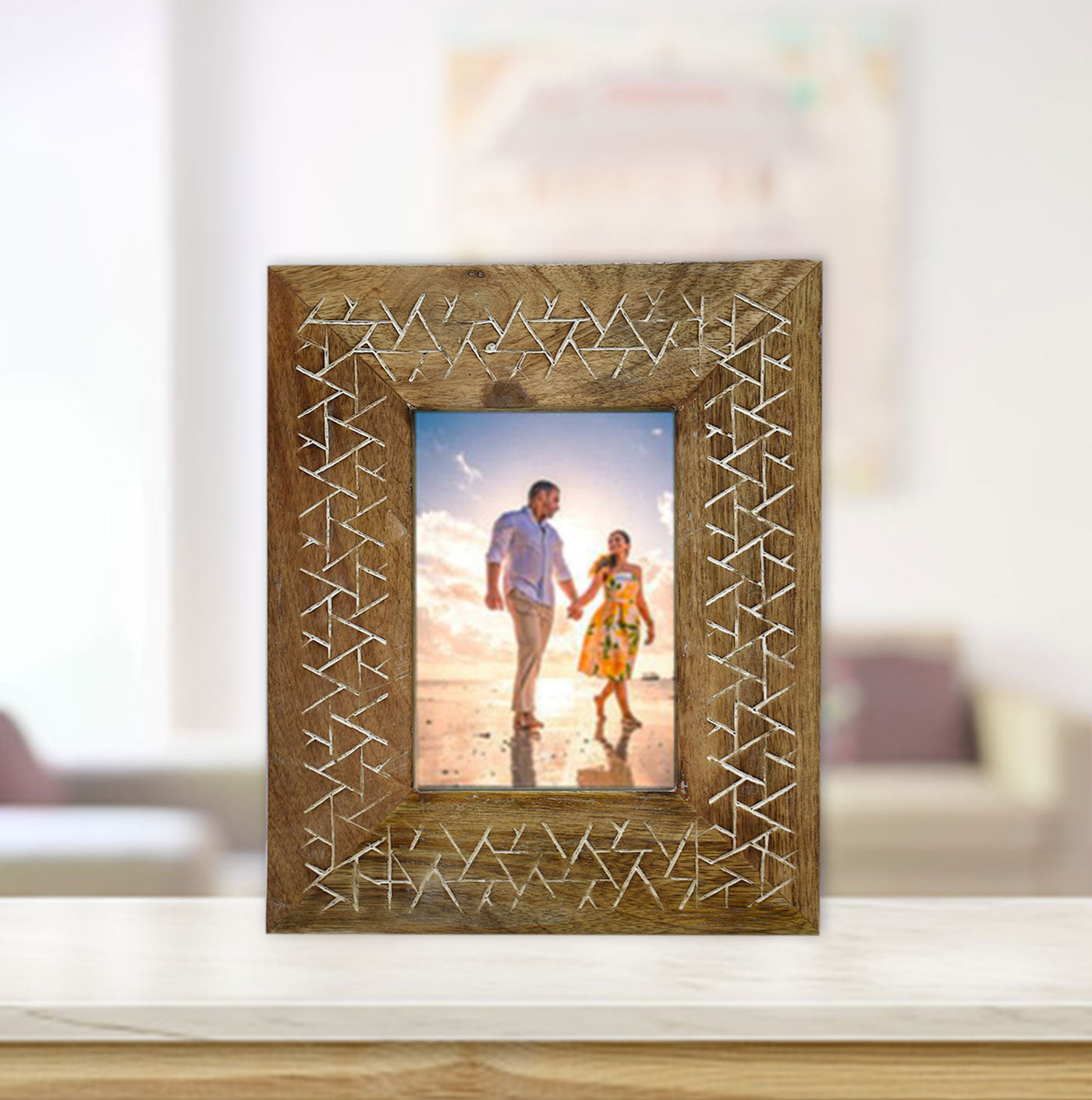 Wooden Carved Antique Photo Frame (GD1537)