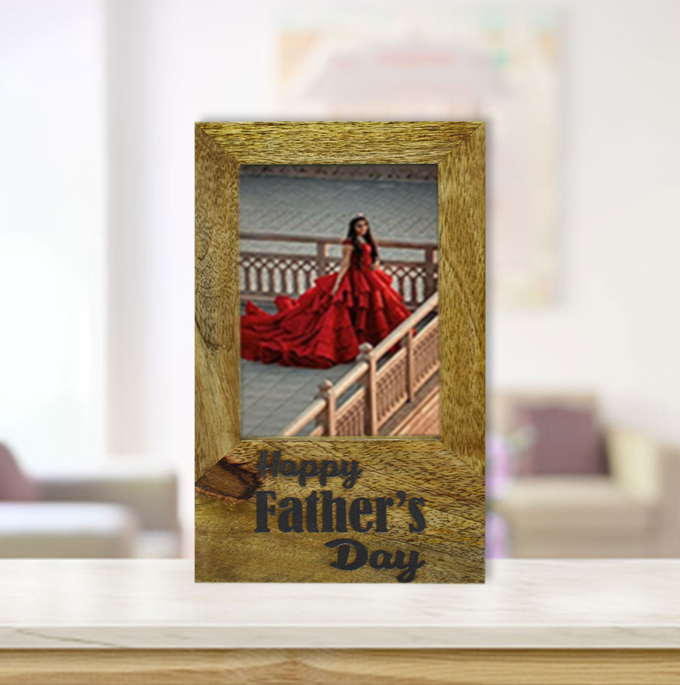 Wooden Engraved Photo Frame (GD1595)