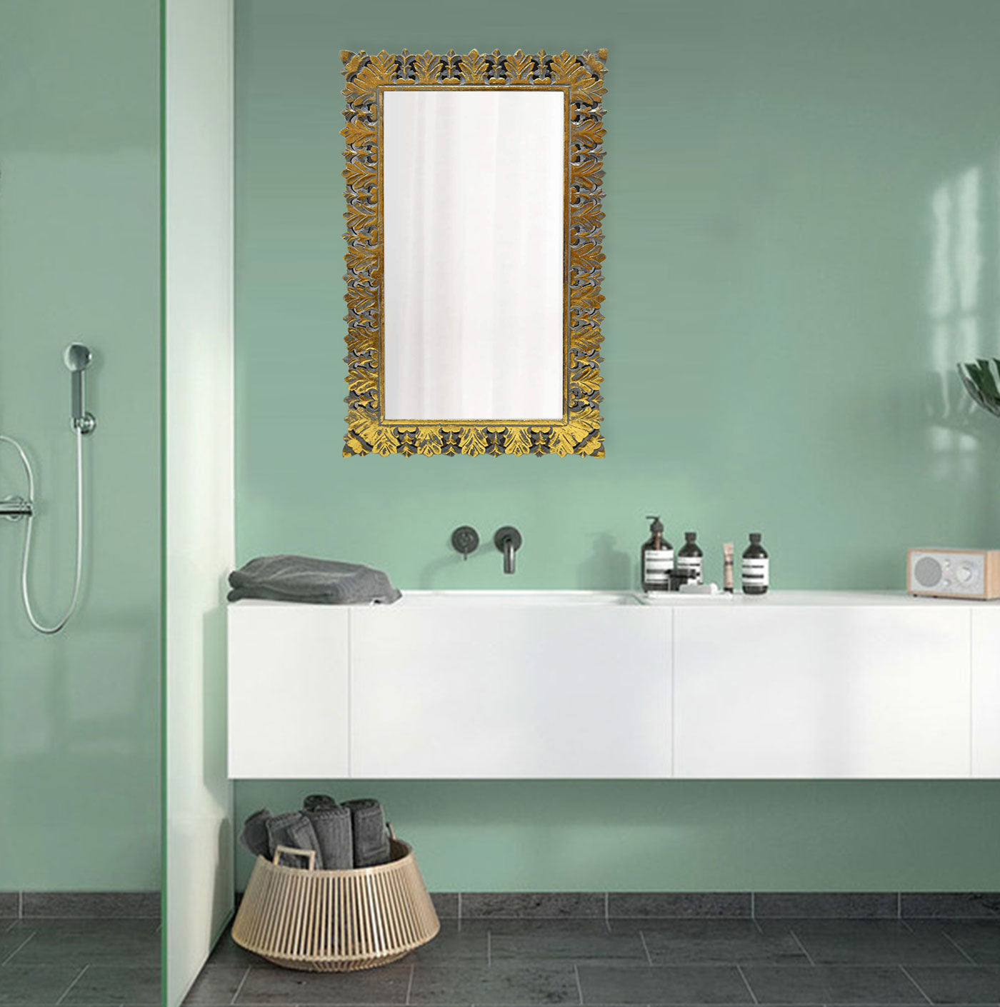 Wooden Carved Wall Mirror (GD1615)