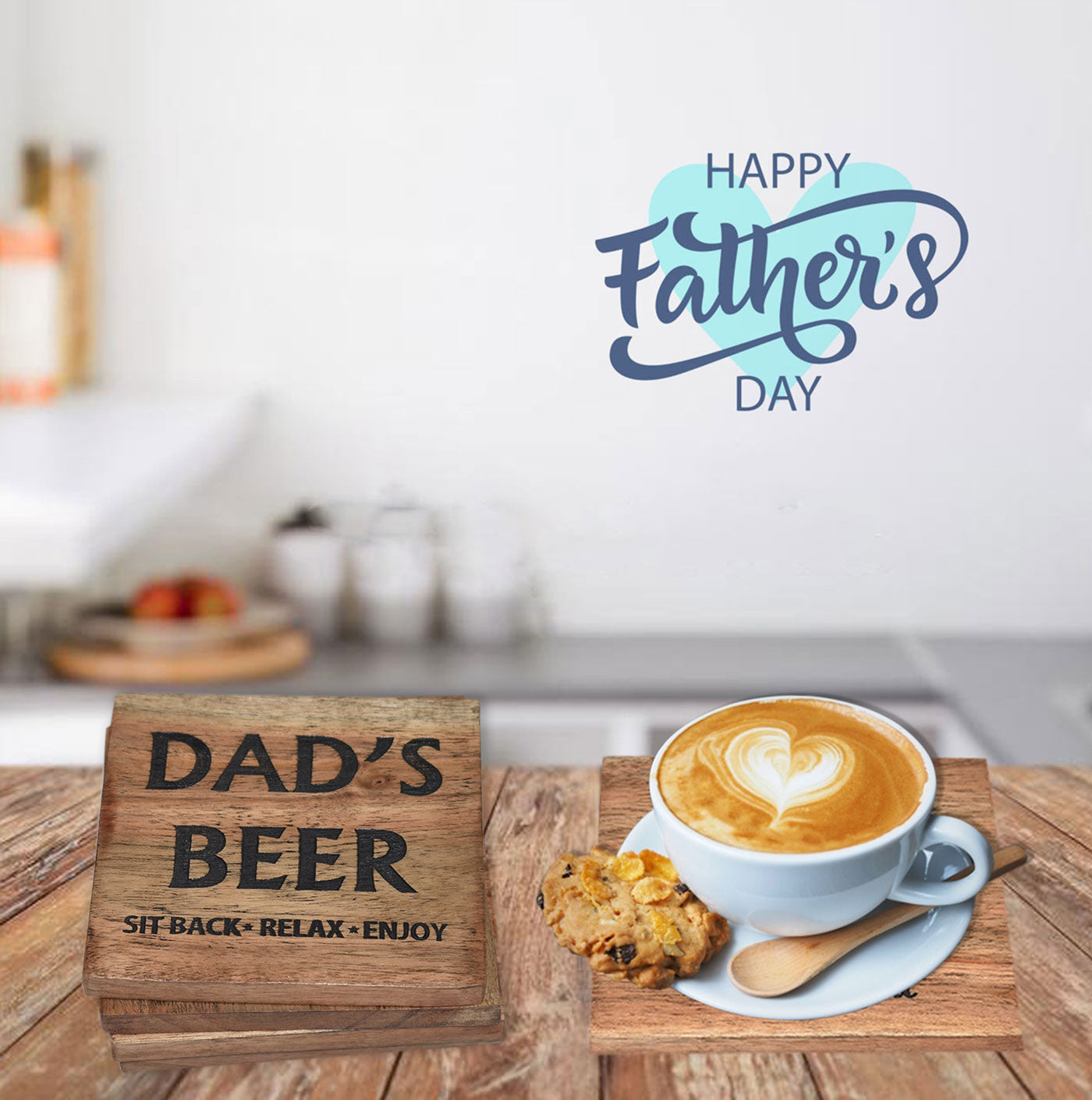 Wooden Engraved Coaster Set (GD1590)