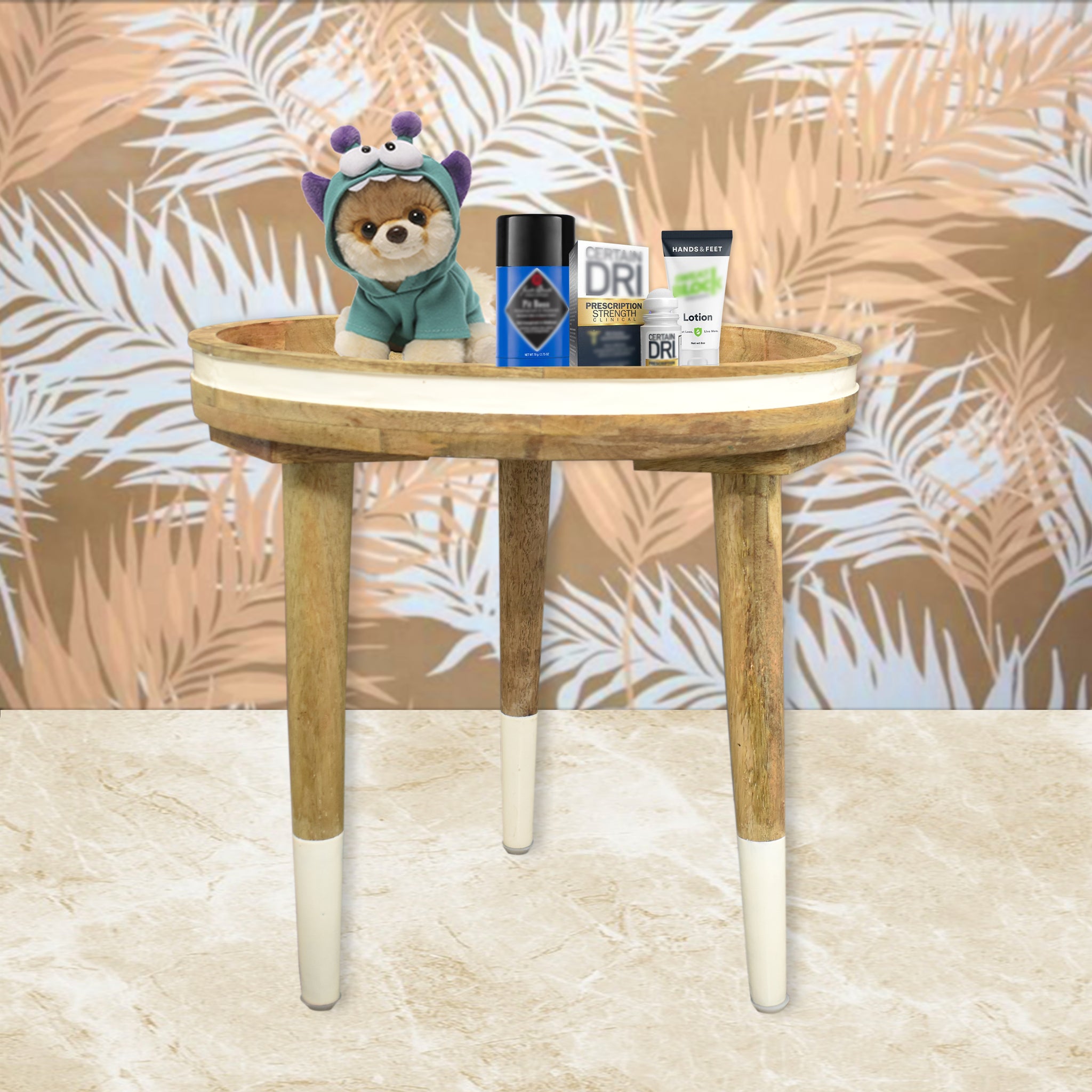 Decal, Floral Round Wooden Table (GD1959)