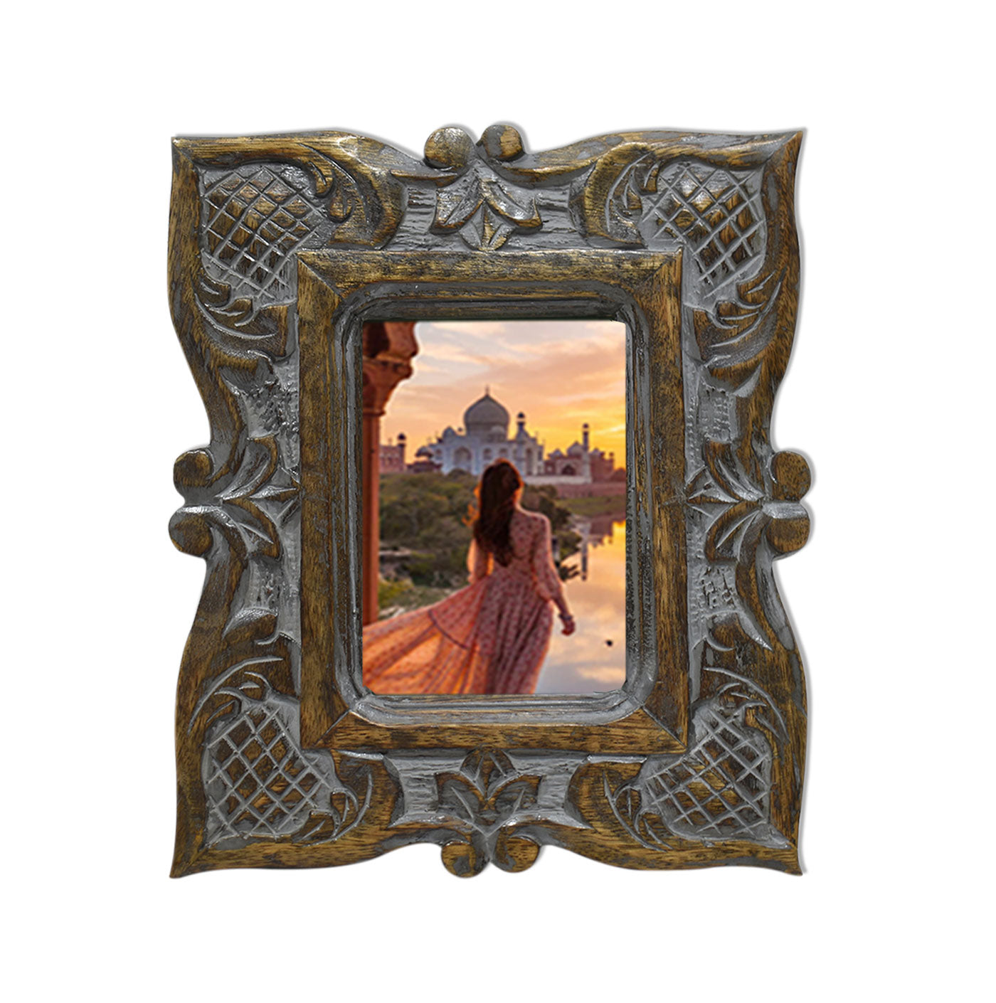 Wooden Carved Vintage Photo Frame (GD1525)