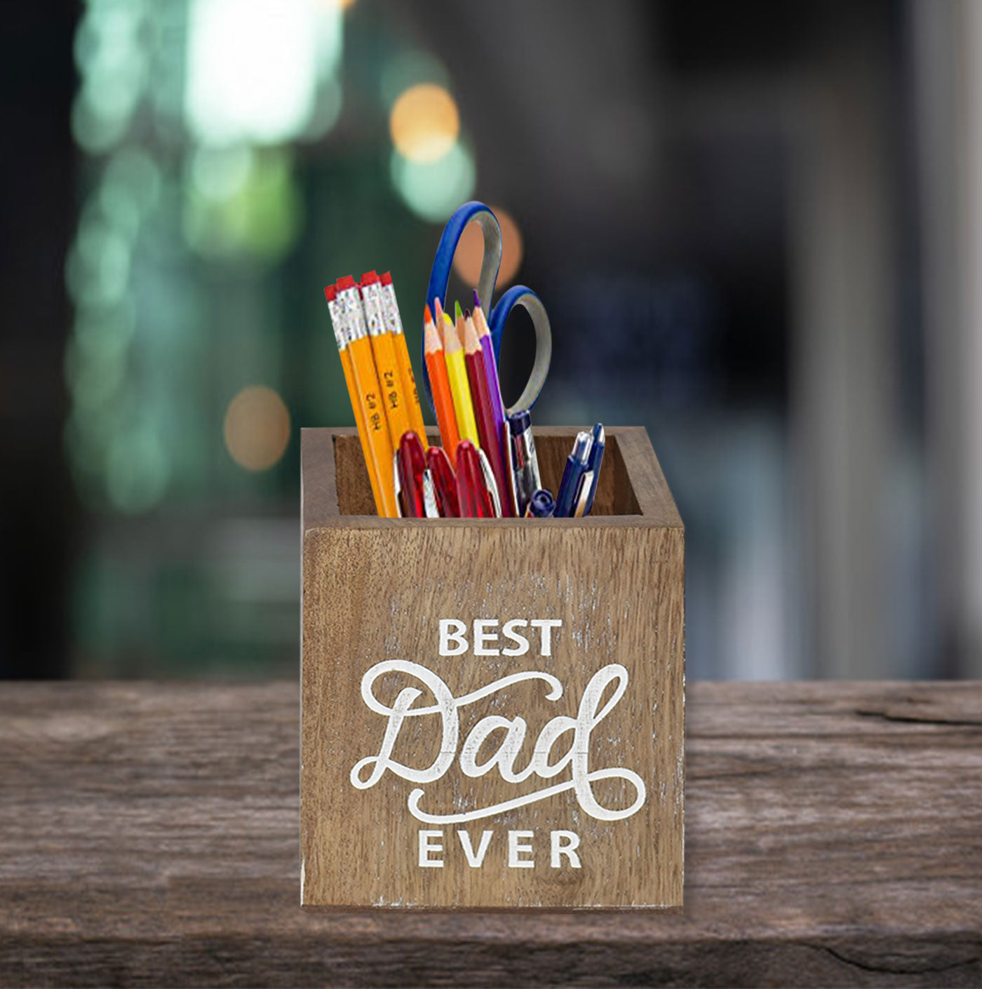 Wooden Engraved Pen Holder (GD1578)