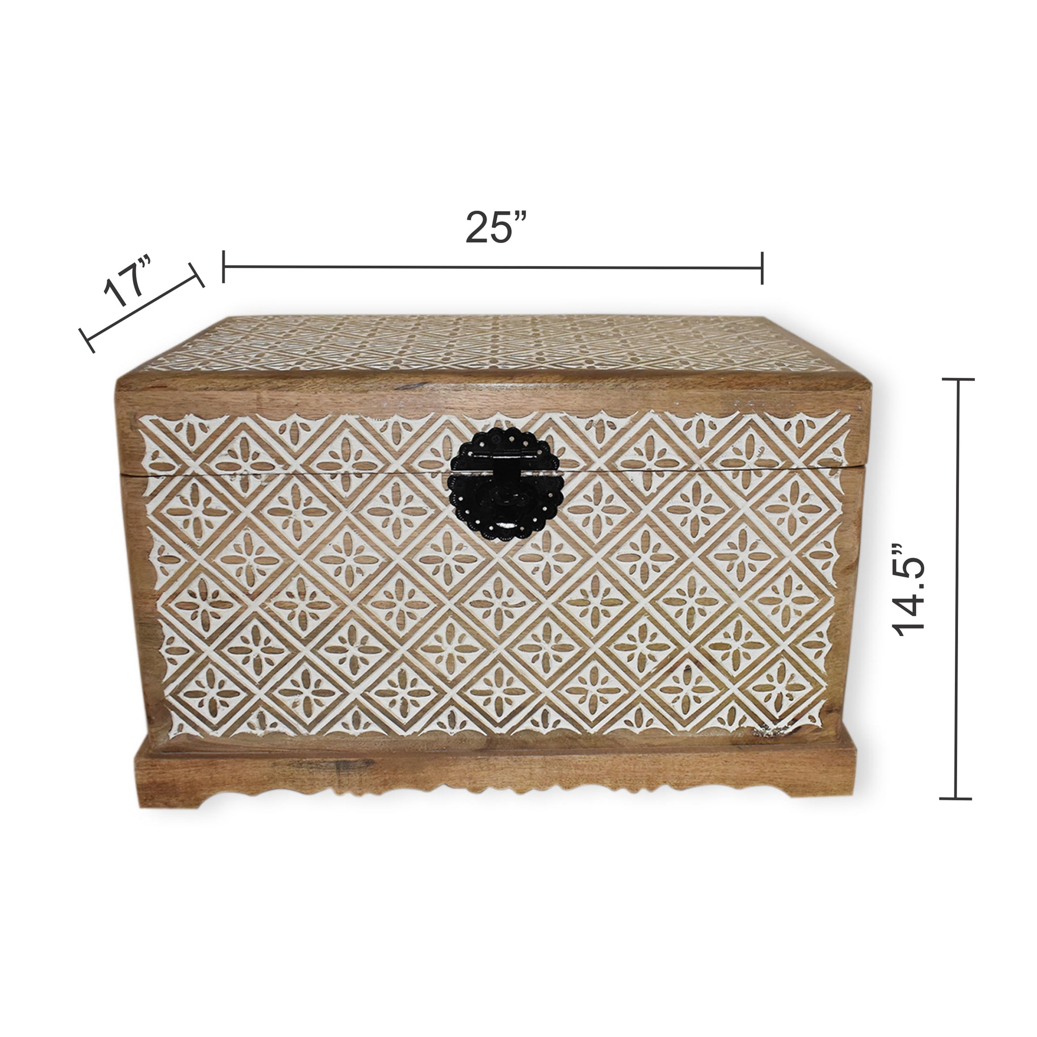 Vintage, Wooden Carved Trunk (GD1203)