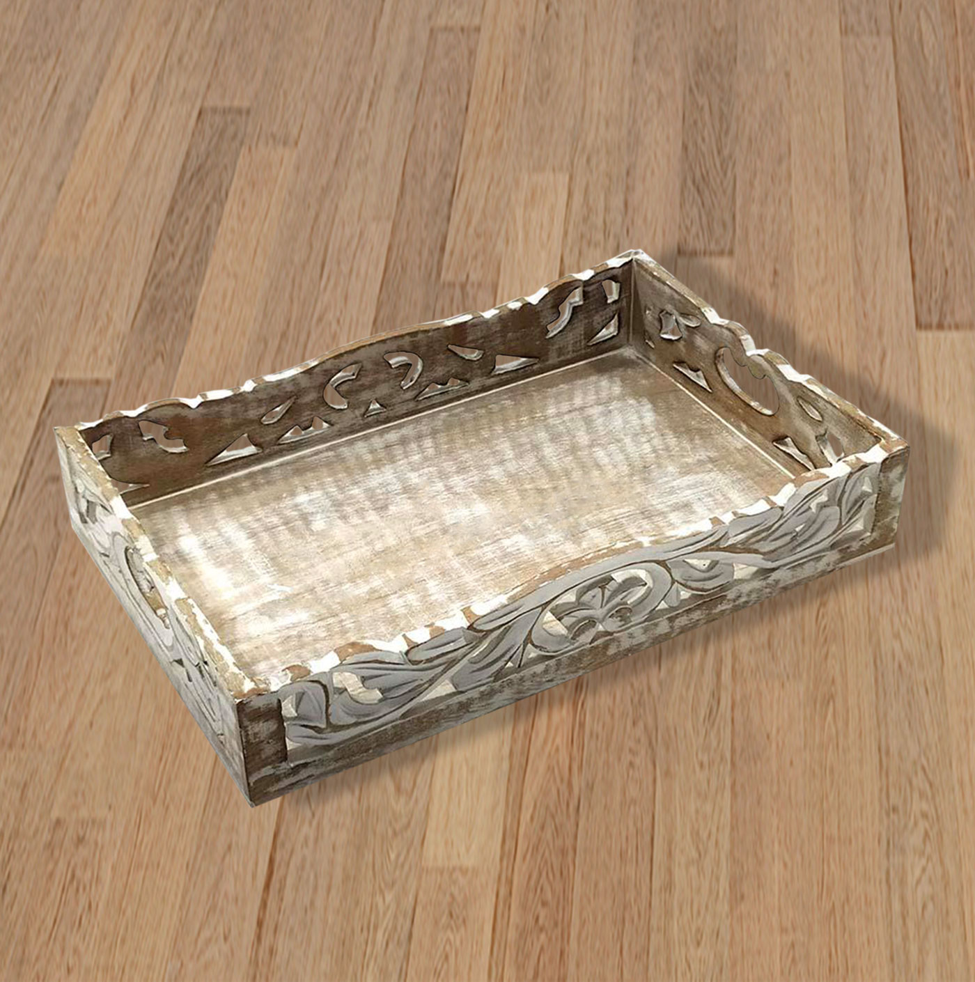 Cutwork Serving Wooden Tray  (GD1299)
