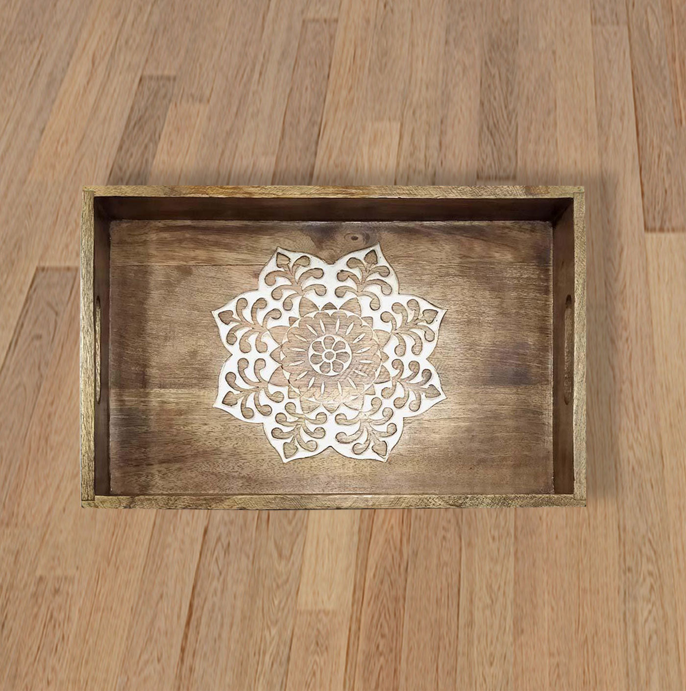 Wooden Carved Serving Tray (GD1295)