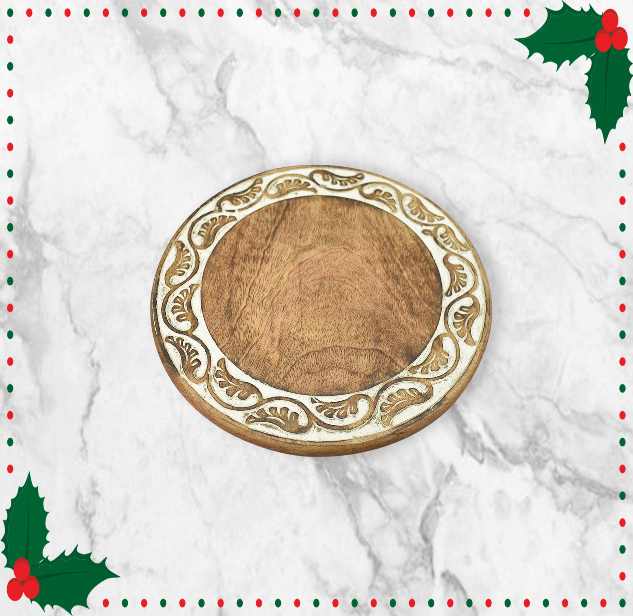 Wooden Carved, Cake Stand (GD2035)