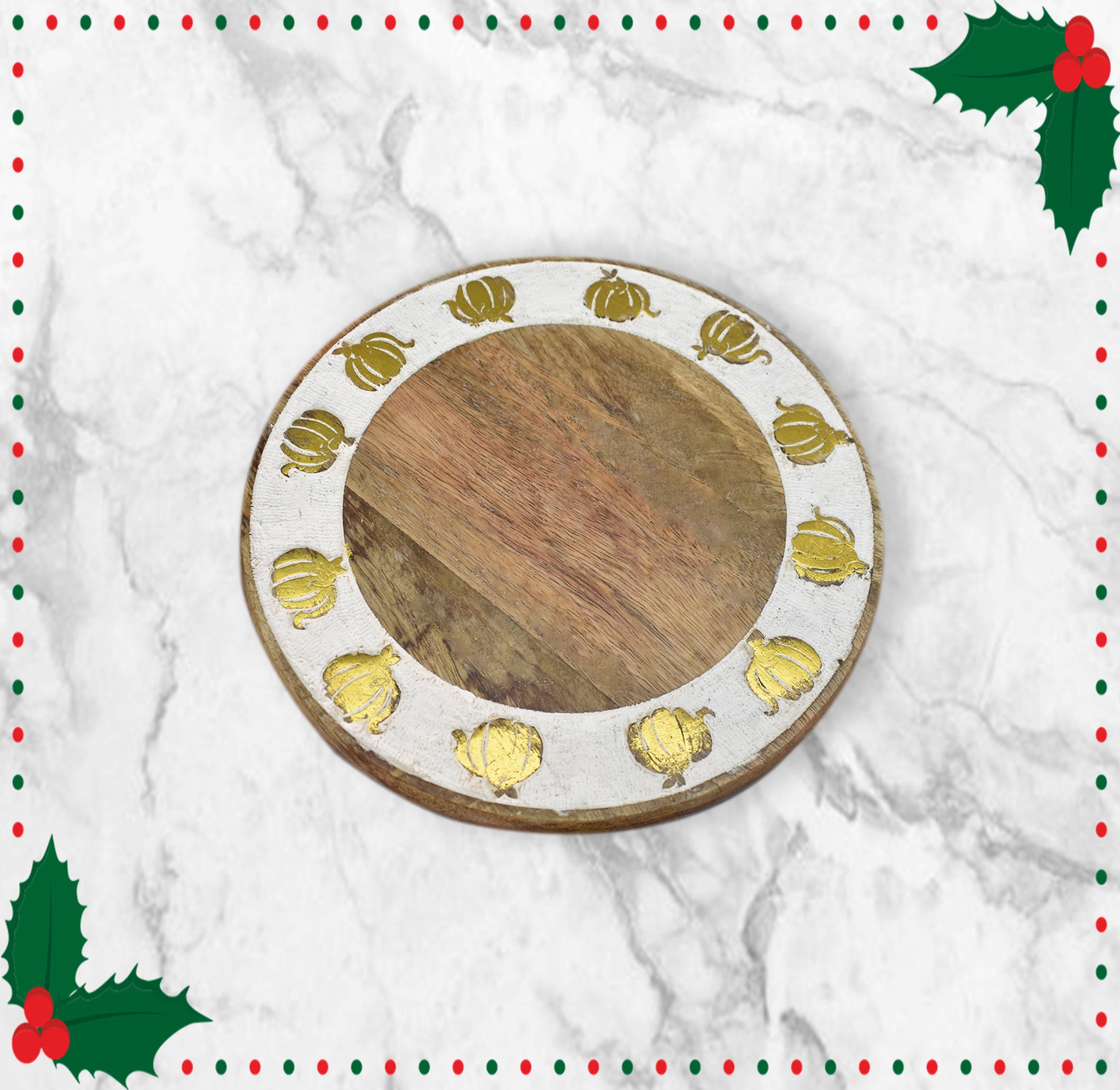 Wooden Carved, Cake Stand (GD1836)