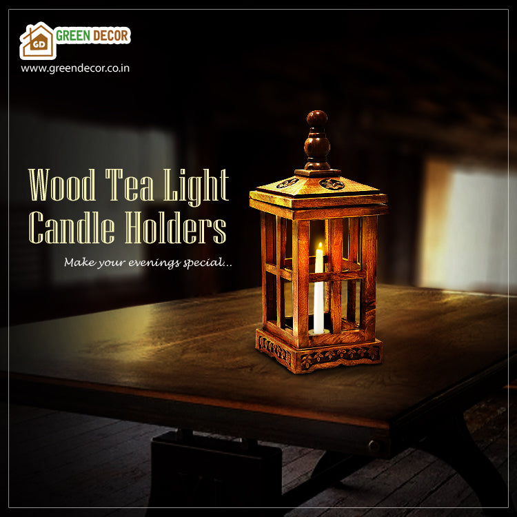 Wooden Tea Light Candle Holders